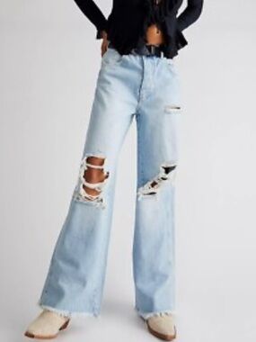 WE THE FREE OLLIE WIDE LEG JEANS